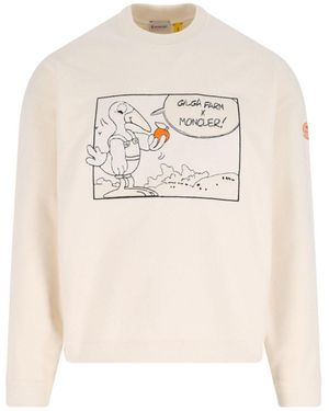 Moncler Genius X Gilga Farm By Donald Glover Logo Crewneck Sweatshirt - White