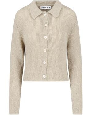 Our Legacy Cardigan "Soft Sage Fuzzy" - Neutro