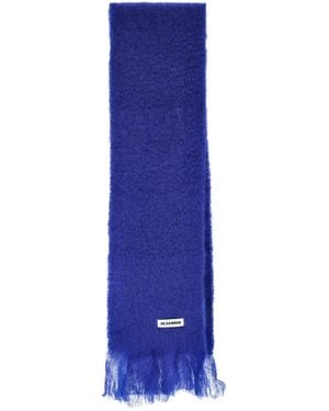 Jil Sander Sciarpa In Misto Mohair - Blu