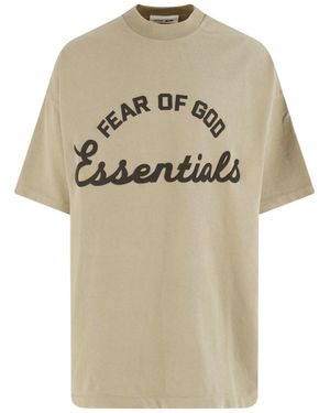 Fear Of God Essentials 100% Cotton T-Shirt For - Natural