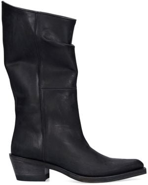 KHAITE Boots Leather - Black