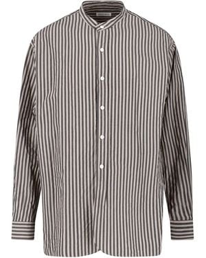 Kaptain Sunshine Striped Shirt - Grey