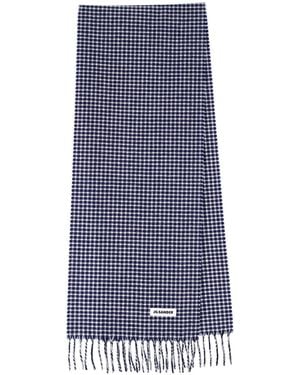 Jil Sander 100% Virgin Wool Scarf - Blue