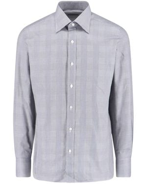 Tom Ford Houndstooth Shirt - Blue