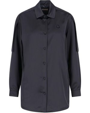 Moncler Genius X Ee72 By Edward Enninful Satin Shirt - Blue