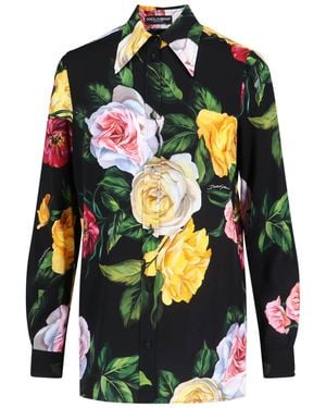 Dolce & Gabbana Floral Shirt - Black