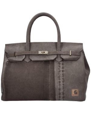 ANOTHER CHANCE Cotton Denim Handbag - Brown