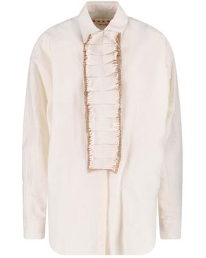 Marni Ruffle Shirt - Natural