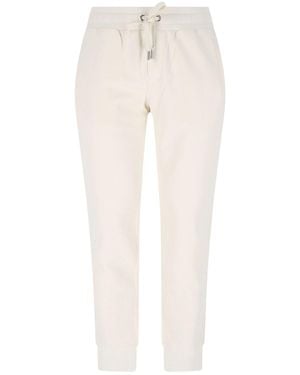 Dolce & Gabbana Pantaloni Sportivi Logo - Bianco