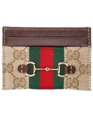 Gucci Cardholder "Horsebit Web" - White