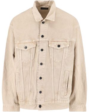 Balenciaga Denim Jacket With 'Vintage' Effect - Natural