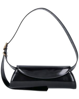 Jil Sander Borsa A Spalla Grande "Cannolo" - Bianco