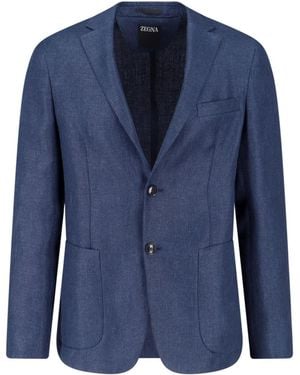 ZEGNA Blazer Monopetto - Blu