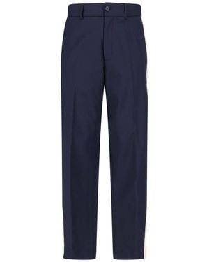 Moncler Tailored Logo Pants - Blue