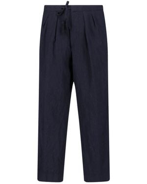 Kaptain Sunshine Tailored Wool Trousers - Blue