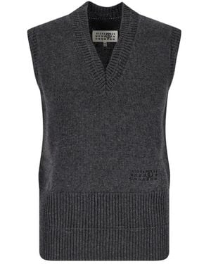 MM6 by Maison Margiela Wool Gilet - Black