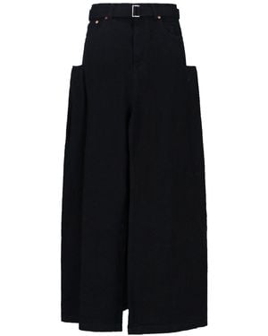 Sacai Maxi Denim Skirt - Black