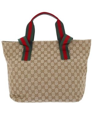 Gucci Small Tote Bag "Gg" - Natural