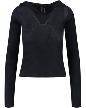 Rick Owens Maglia Cappuccio - Blu