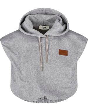 Fendi Crop Sweatshirt - Grey