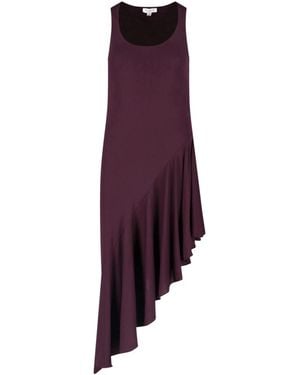 Alaïa Asymmetrical Fluid Jersey Dress - Purple