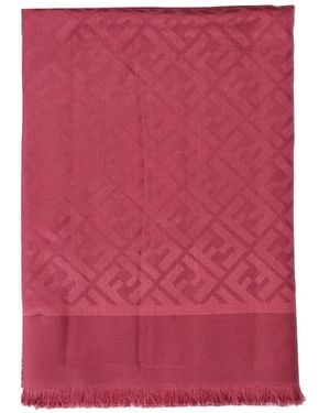 Fendi Silk And Wool Scarf - Pink