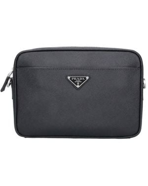 Prada Borsa A Spalla Logo - Nero