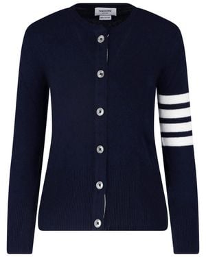 Thom Browne Cardigan "4-Bar" - Blue