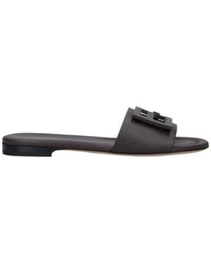 Fendi Sandali Slides "Baguette" - Marrone