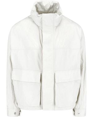 Lemaire Short Ventile Cotton Parka Jacket - White