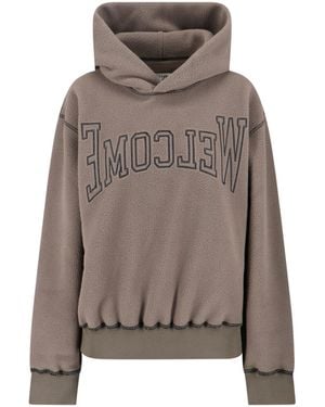 MM6 by Maison Martin Margiela Teddy Taupe Fabric Hoodie - Brown
