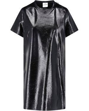 Courreges Shiny Shift Dress - Black