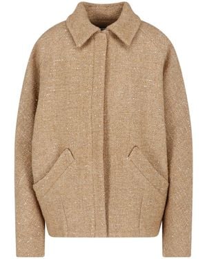 Kiton Giacca In Bouclé - Neutro