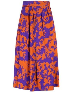 Dries Van Noten Flowing Skirt With Smooth Texture - Red