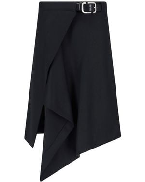 The Attico Asymmetrical Midi Skirt - Blue