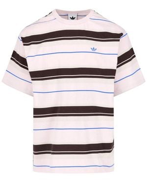 adidas Striped T-Shirt - White