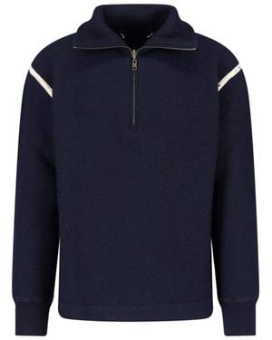 Maison Margiela Wool-Cotton Jumper - Blue
