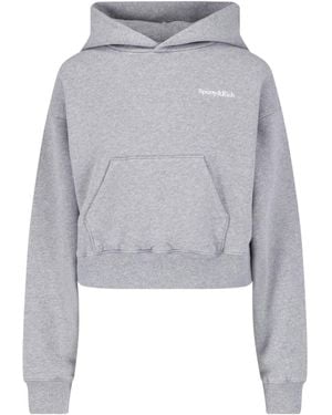 Sporty & Rich Felpa Cappuccio Logo - Grigio