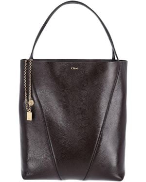Chloé Borsa Tote Grande "Spin" - Nero