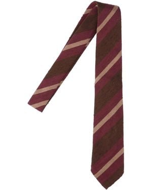 Finamore 1925 Striped Tie - Purple