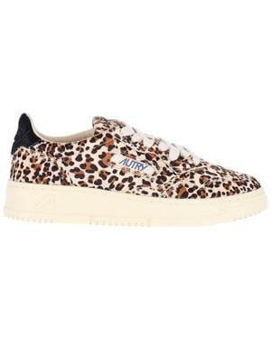 Autry Inspired Leather Low-Top Sneakers For - Pink