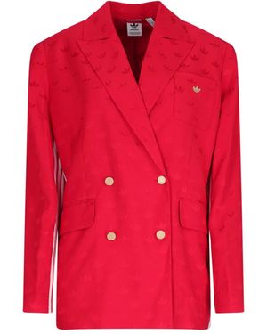 adidas Double-breasted Blazer - Red