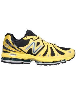 New Balance Leather & Mesh Trainers - Yellow