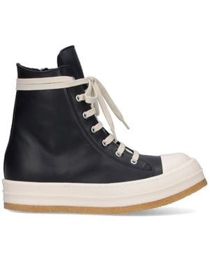 Rick Owens Sneakers High-Top Con Zip - Nero