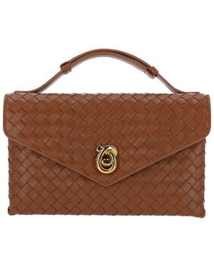 Bottega Veneta Knot Lock Crossbody Bag - Brown