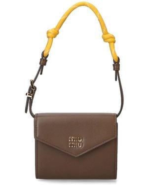 Miu Miu Shoulder Wallet - Brown