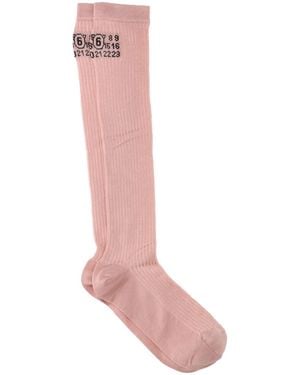 MM6 by Maison Margiela "Numeric" Socks - Pink