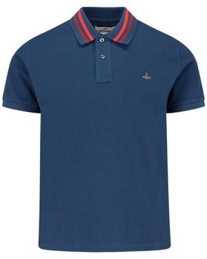 Vivienne Westwood Polo Logo "Orb" - Blu