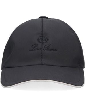Loro Piana Cappello Baseball Logo - Blu