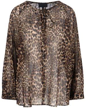 Nili Lotan Silk Chiffon Blouse - Brown